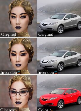 MambaStyle inversion and editing results on faces and cars